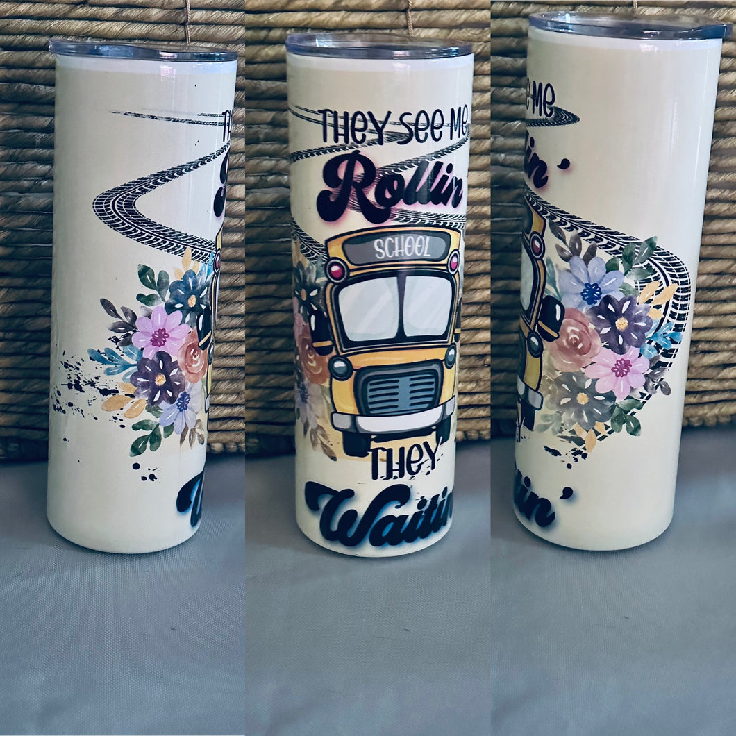 They See Me Rolling - Bus Driver  Tumbler 1