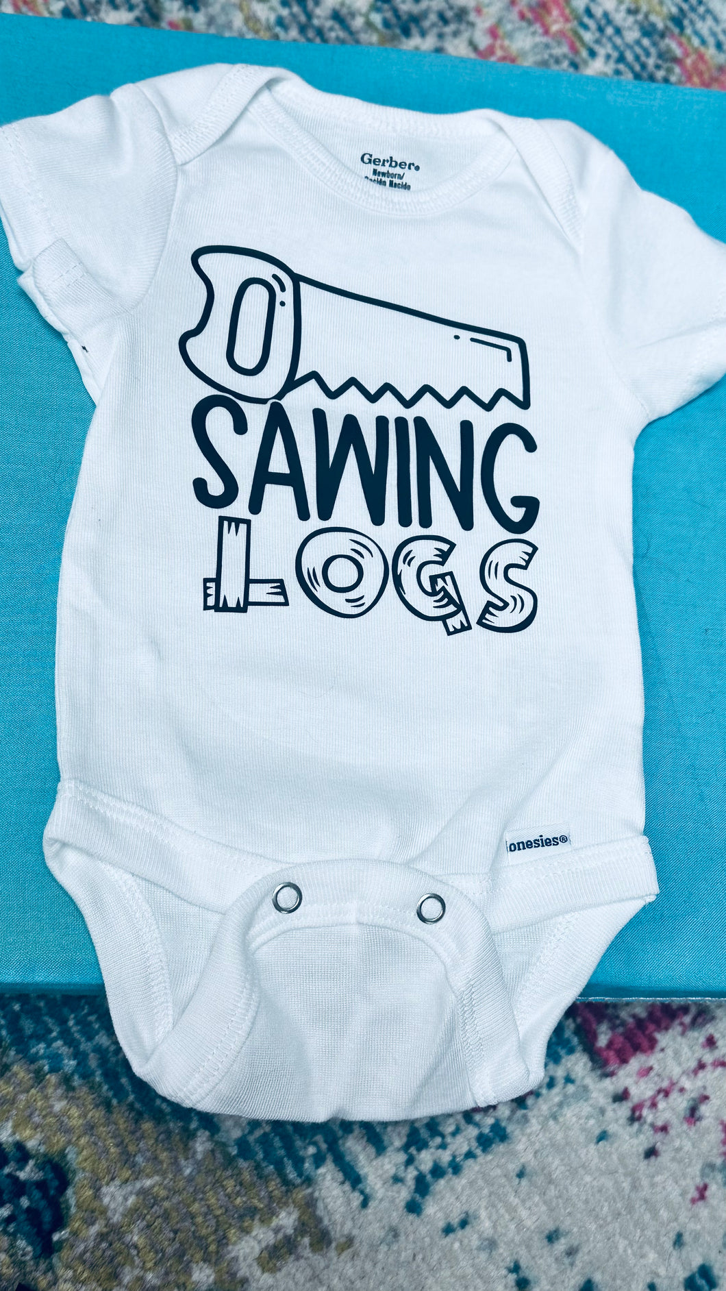 Sawing Logs Onsie - Short Sleeve - 0-3 months